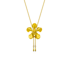 RISIS | Kagawara Firebird Orchid Long Slider Necklace in Gold
