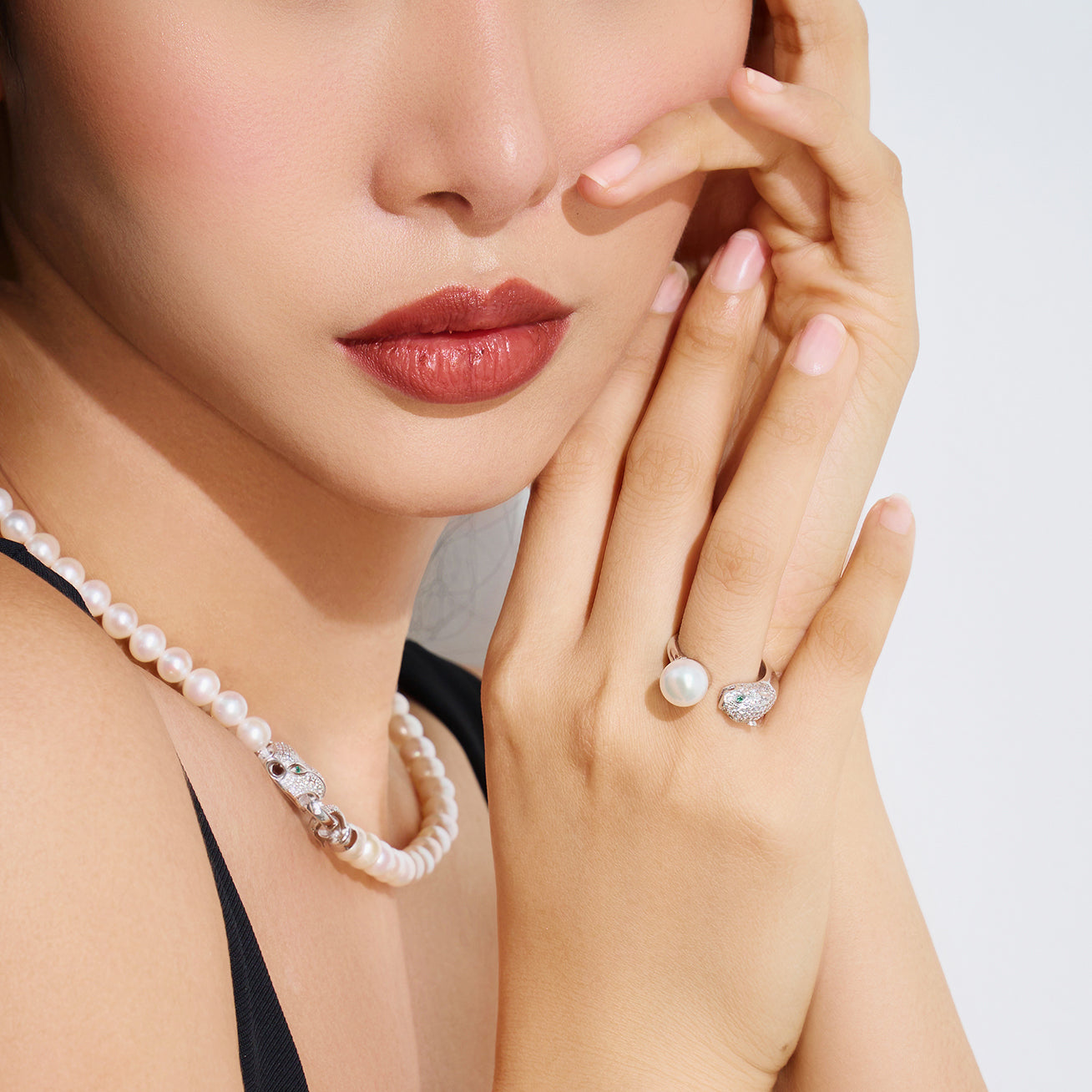 PEARLY LUSTRE | Leopard Freshwater Pearl Ring WR00038 | SAFARI