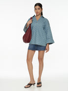 DRESSINGPAULA | Oversized Denim Blouse