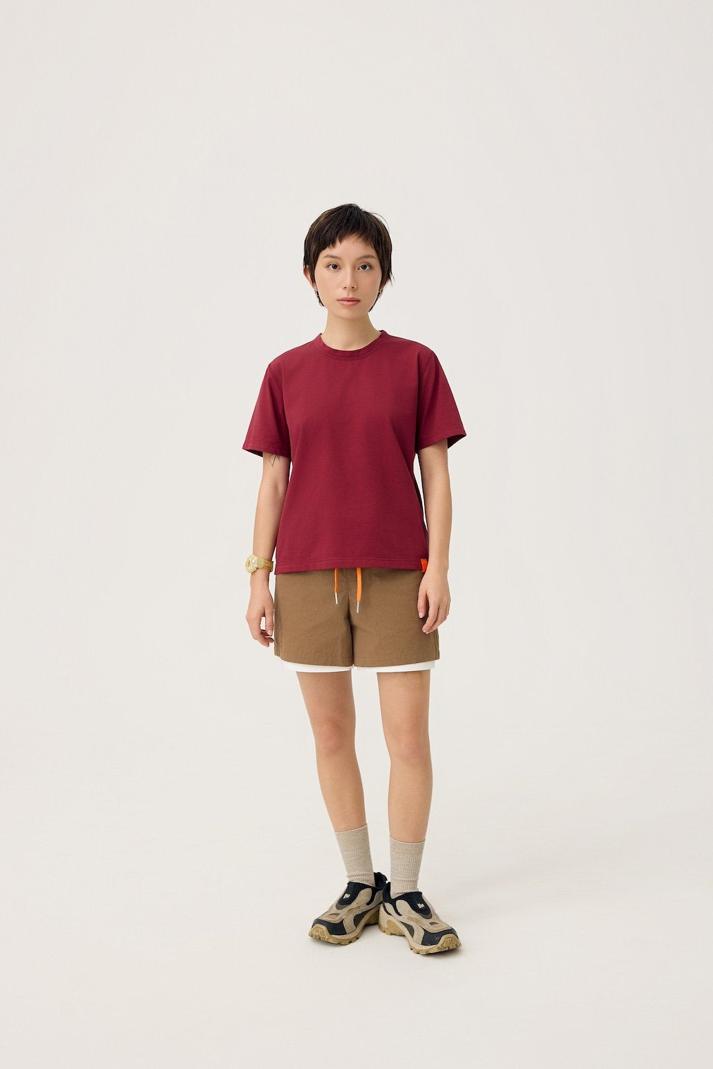 3EIGHTH | Everyday Reversible Tee in Burgundy & Sappanwood