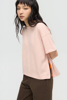 3EIGHTH | SOKKO Zip Tee in Blush Pink