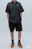 SAERO COLLECTIVE | Denim Short Sleeve Shirt | Black