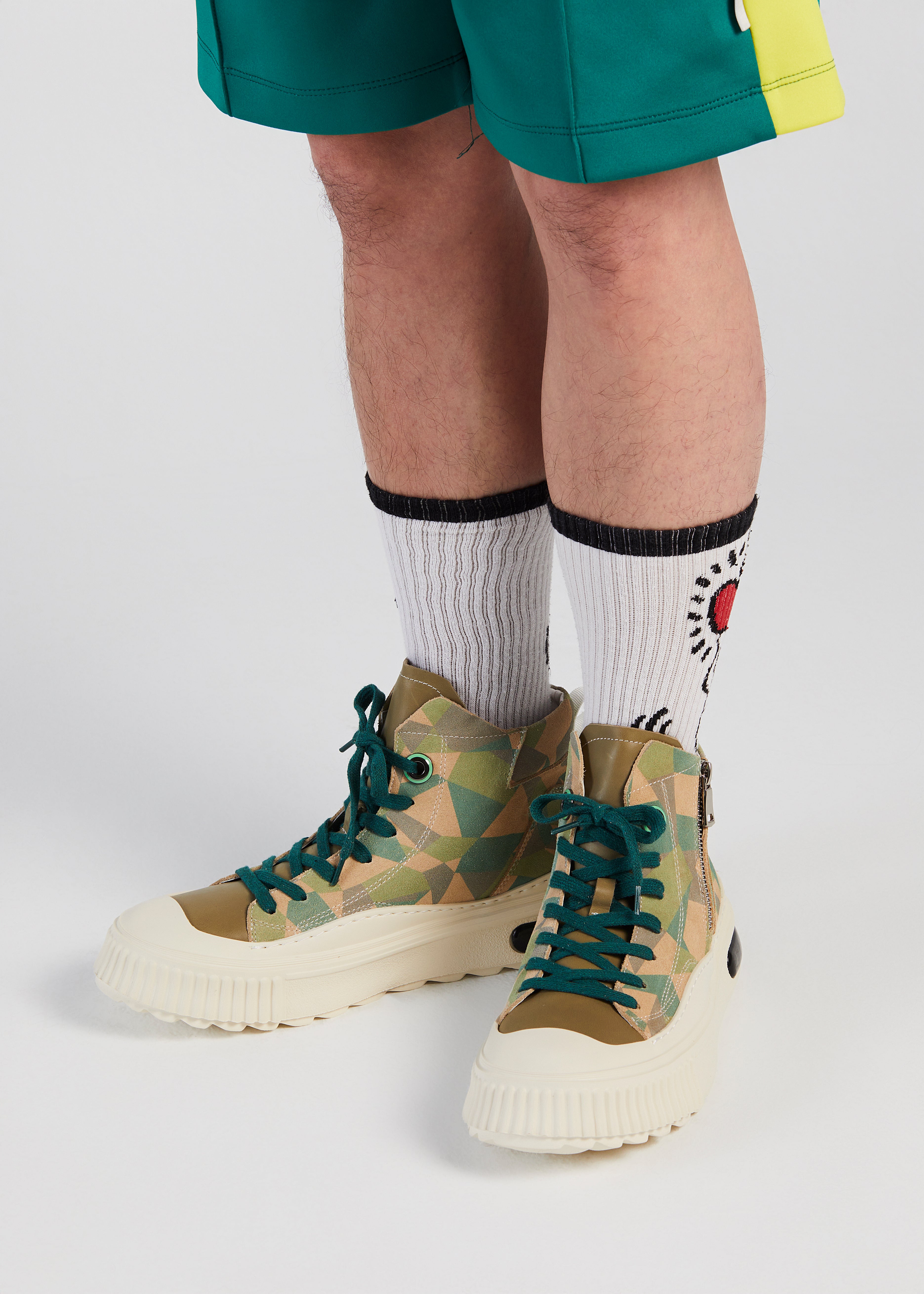 PROJECTWEAR | Farrell Mid Cut Leather Sneaker Green