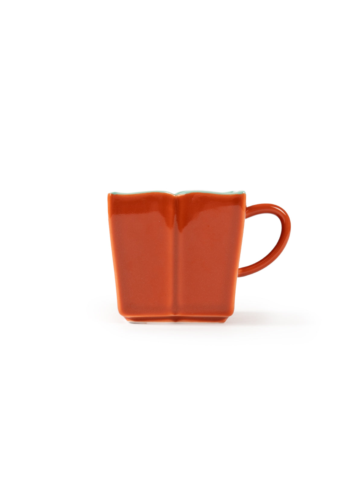 CRAFILAB | Brick Red & Turquoise Handle Tea Cup
