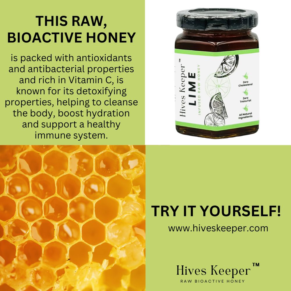 HIVES KEEPER | Infused Raw Honey (with Gift Box) - Lime Infused Raw Honey