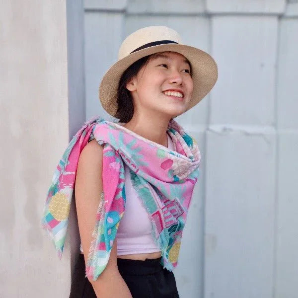 BINARY STYLE | Peranakan Manis 115x115cm Square Scarf