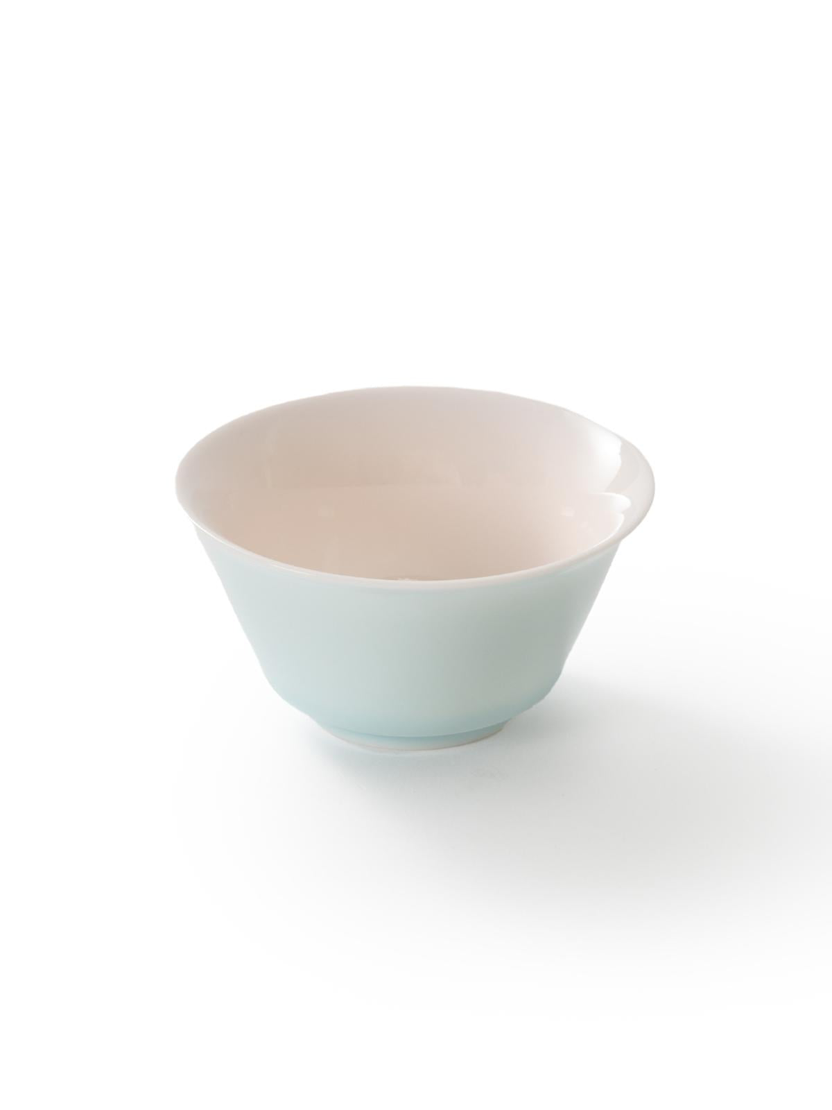 CRAFILAB | White Jade Clay Porcelain - Xizi Blue - Round Cup