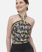 STUDIO QILING | Tiger Navy Night Double Side Silk Scarf 100