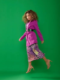 PHOTO PHACTORY | Peranakan Pleated Midi Skirt | Lavender