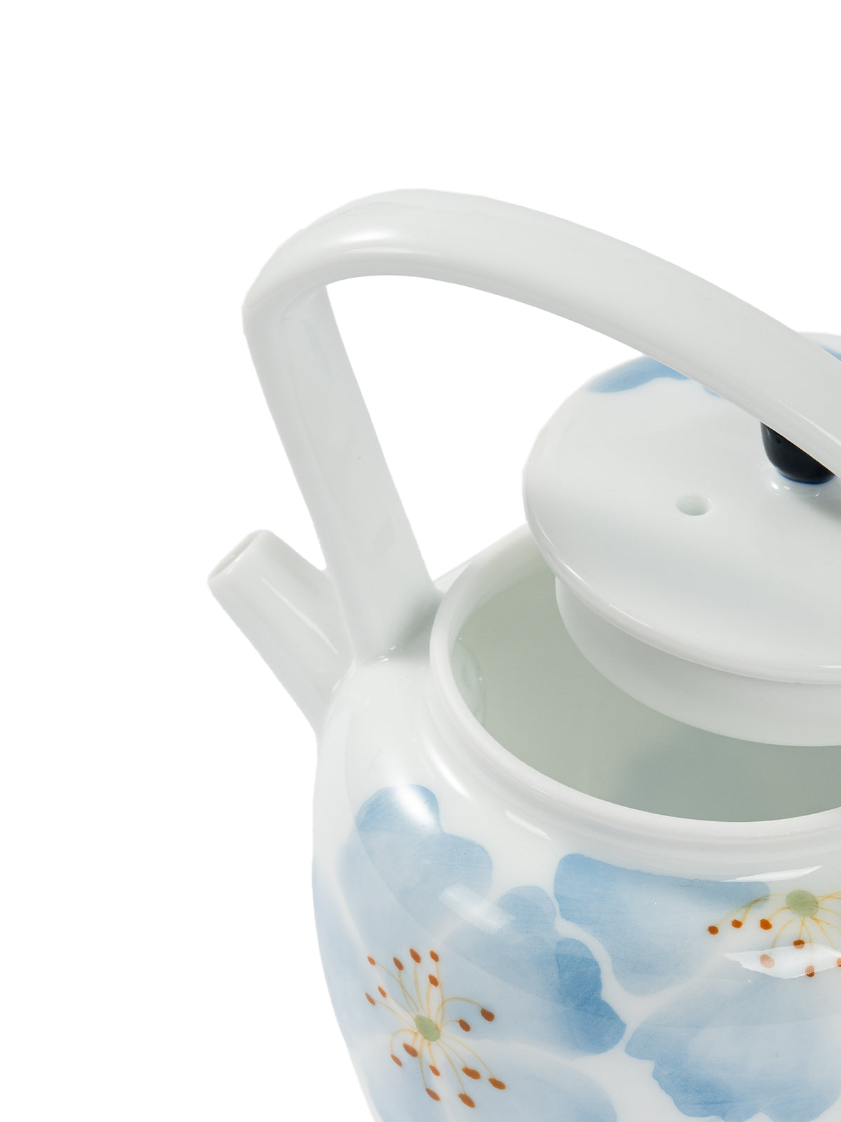 CRAFILAB | Blue Begonia & Slanted Handle Teapot