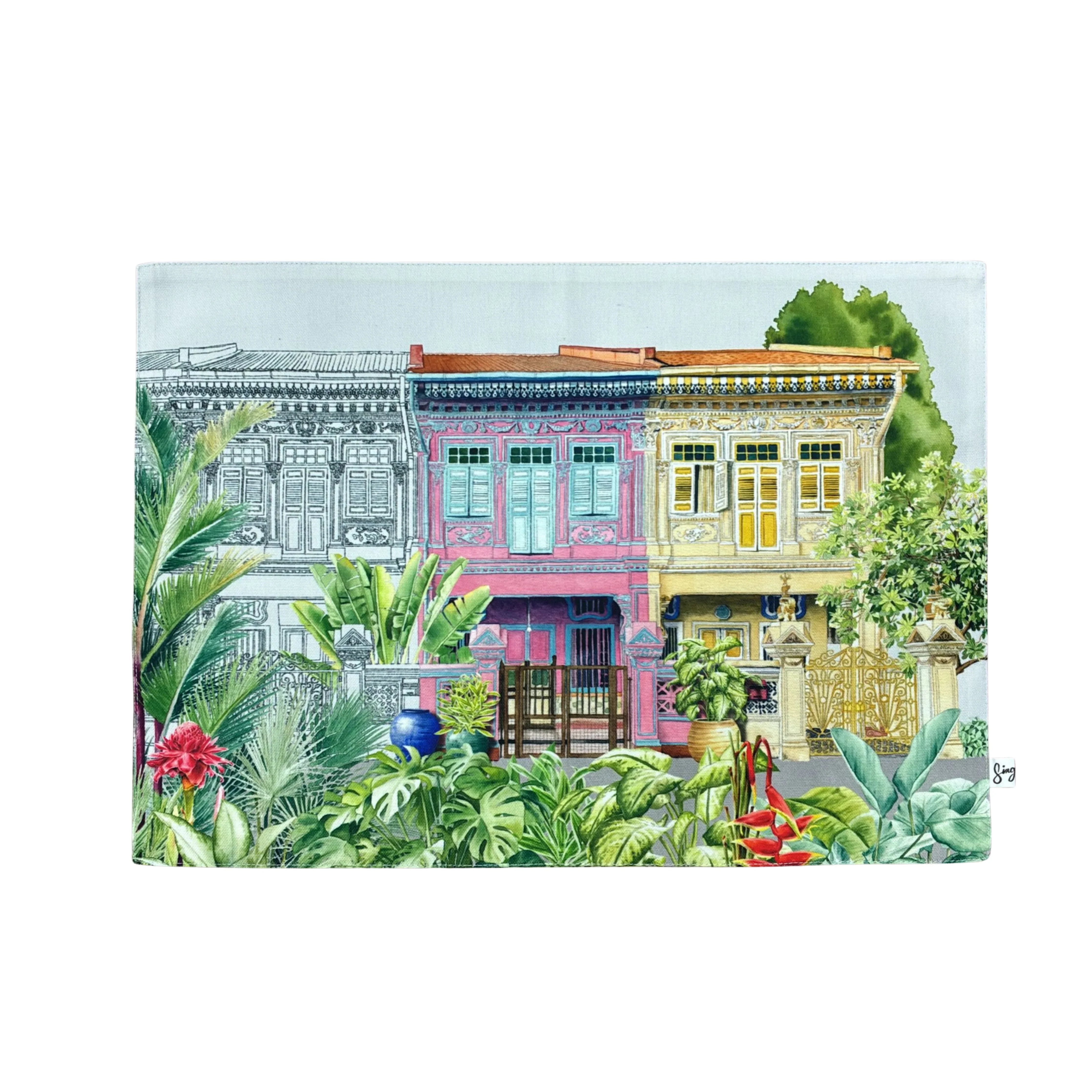 SINGLAPA | Peranakan Shophouse Placemat (Double Sided)
