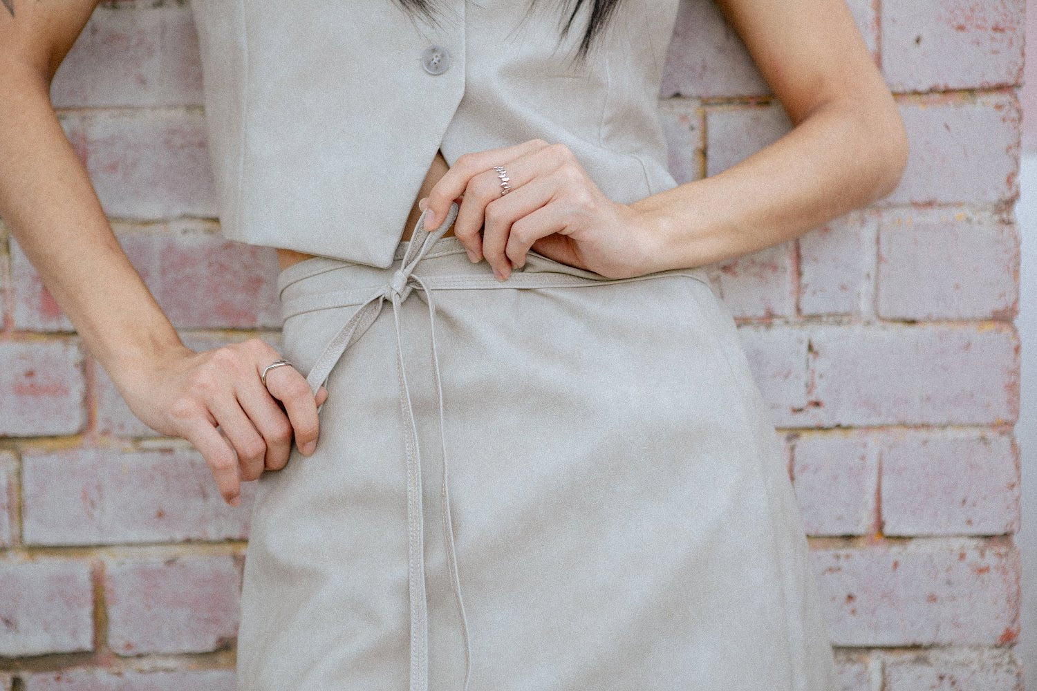 SAERO COLLECTIVE | Hae Wrap Skirt | Sand