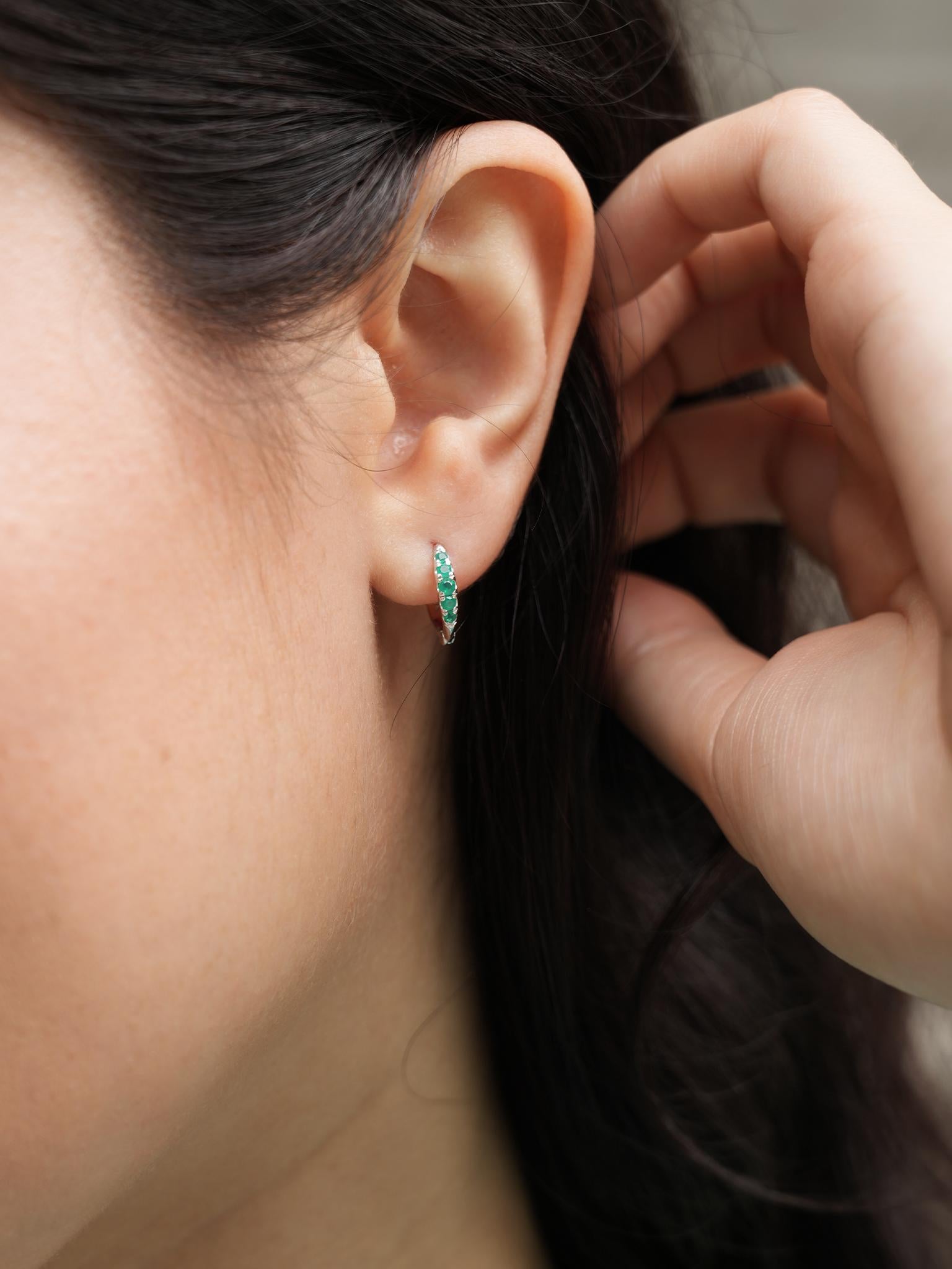 EMBRACE JEWELLERY | Eclipse Hoops With Green Onyx