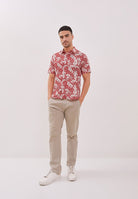 ANS.EIN | BANGKIT Red Man Batik Shirt With Point Collar