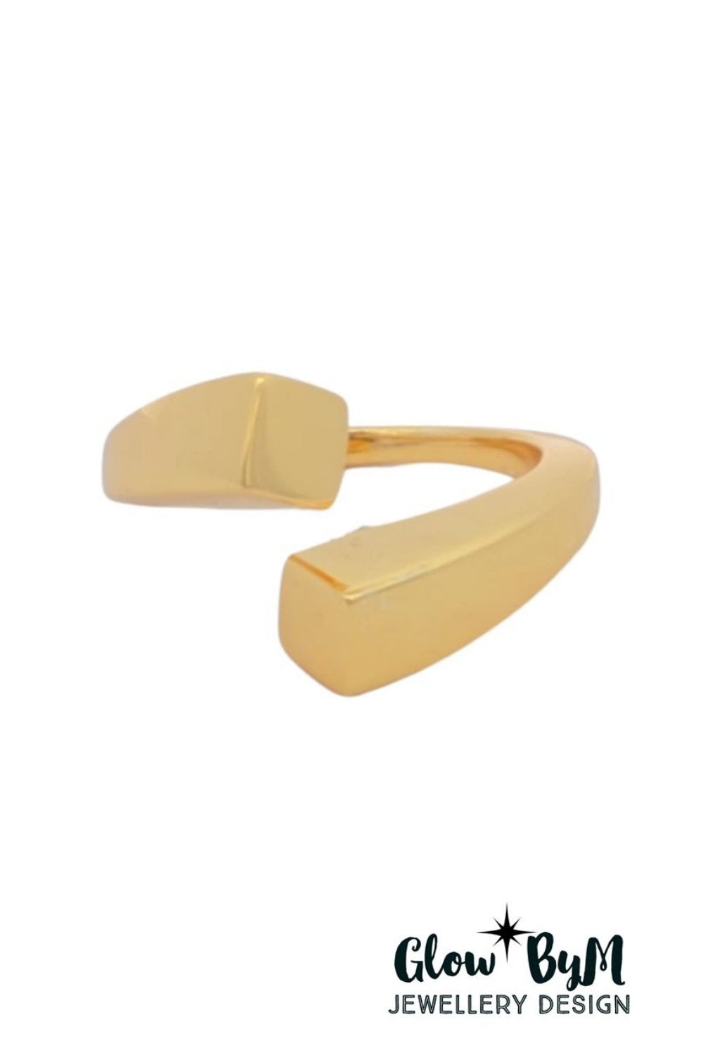 CREATIVE JEWELLERY STUDIO | Gold Plated Silver Edgy Ring by Glow ByM