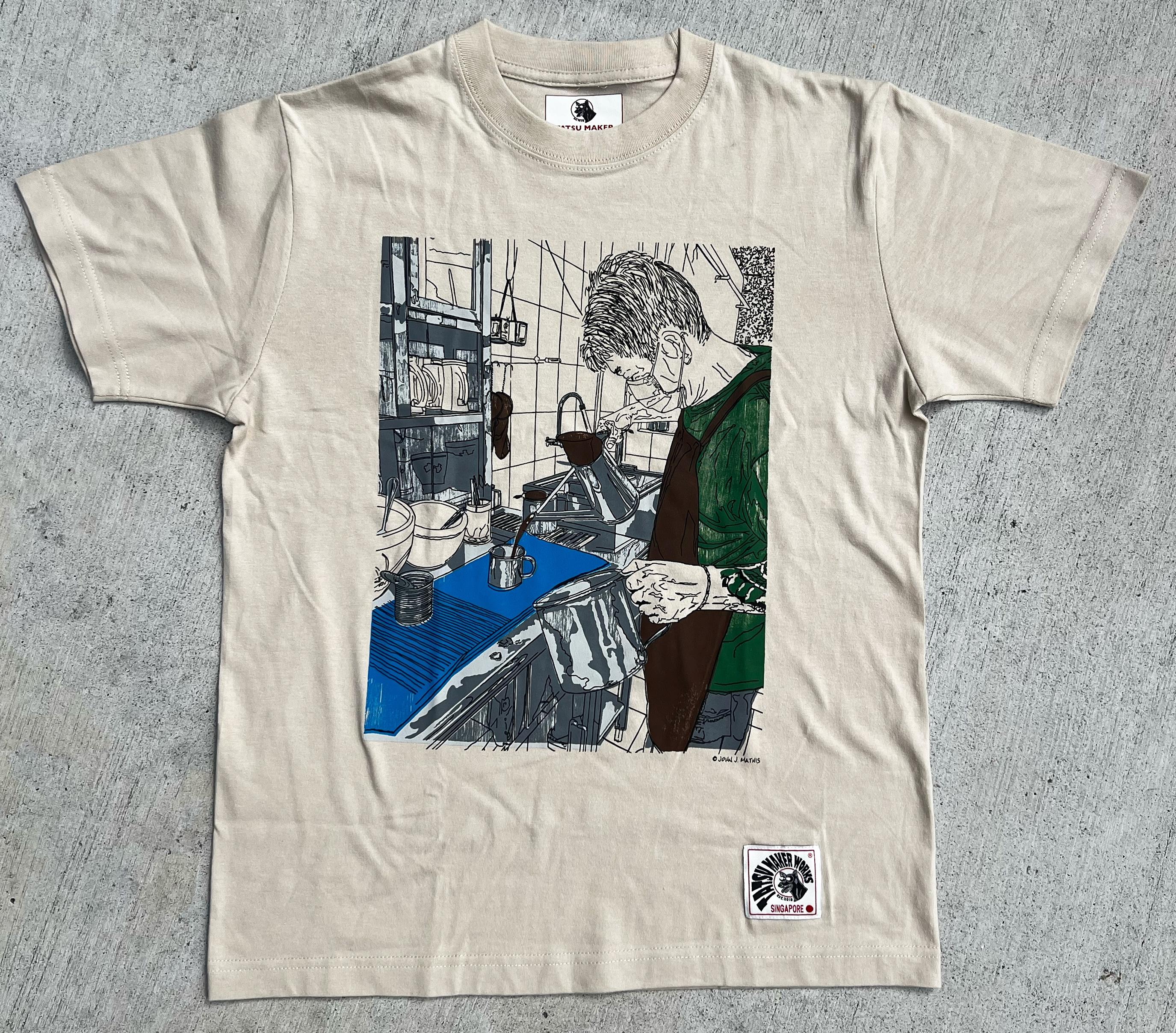 TATSU MAKER WORKS | Zhong Ping Kopitiam T-Shirt (Sand)