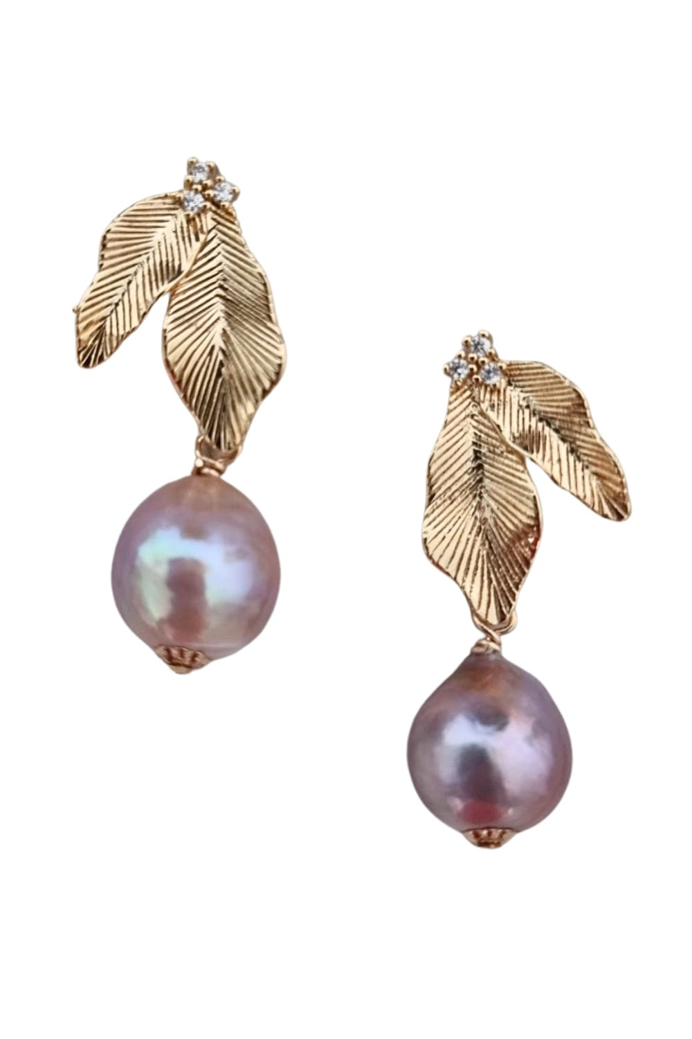 CREATIVE JEWELLERY STUDIO | Baroque Edison Pearls Ear Studs by Satine Gems Jewelry