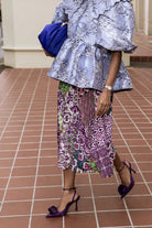PHOTO PHACTORY | Peranakan Pleated Midi Skirt | Lavender