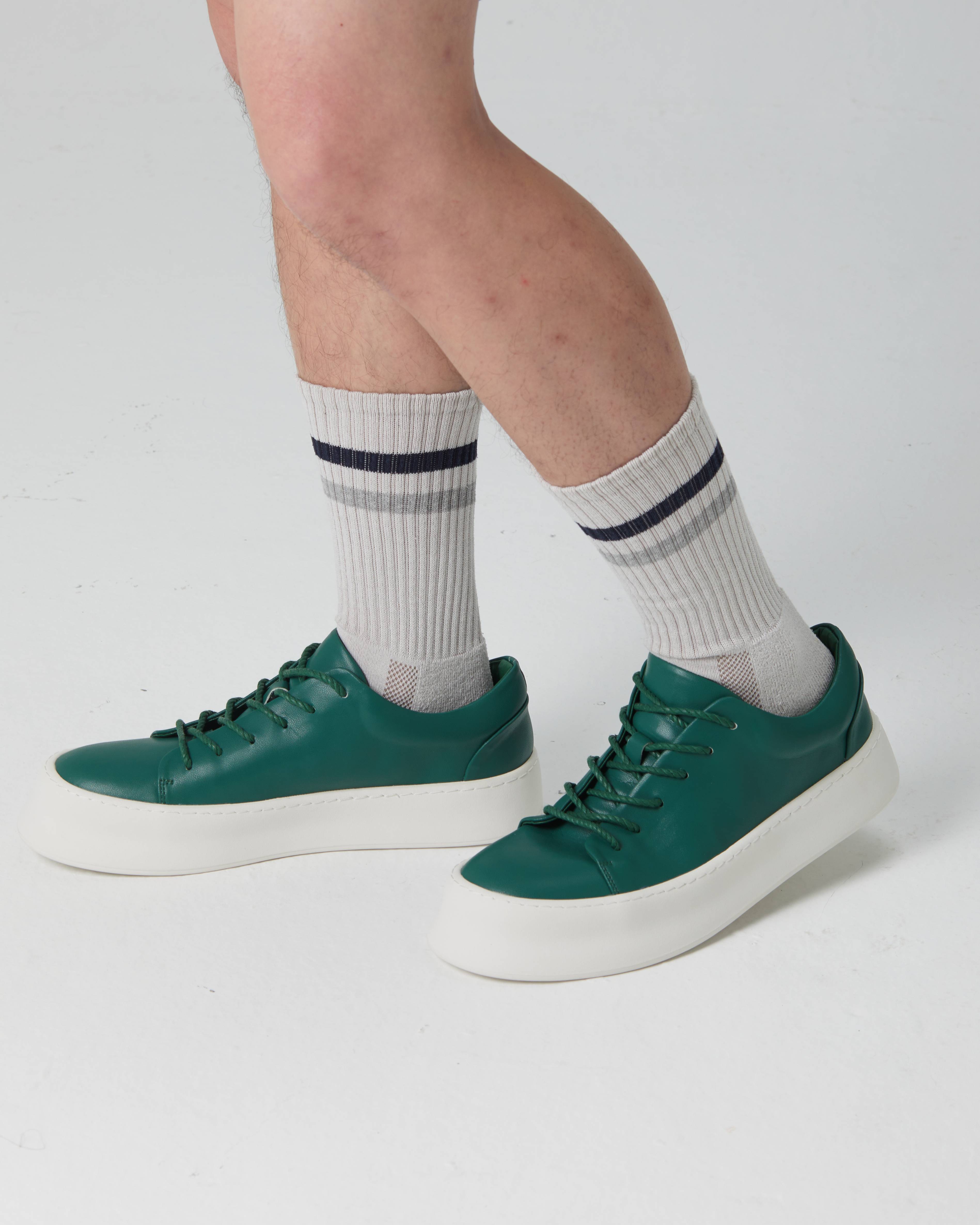 PROJECTWEAR | FALLON Low Cut Faux Leather Sneaker Green
