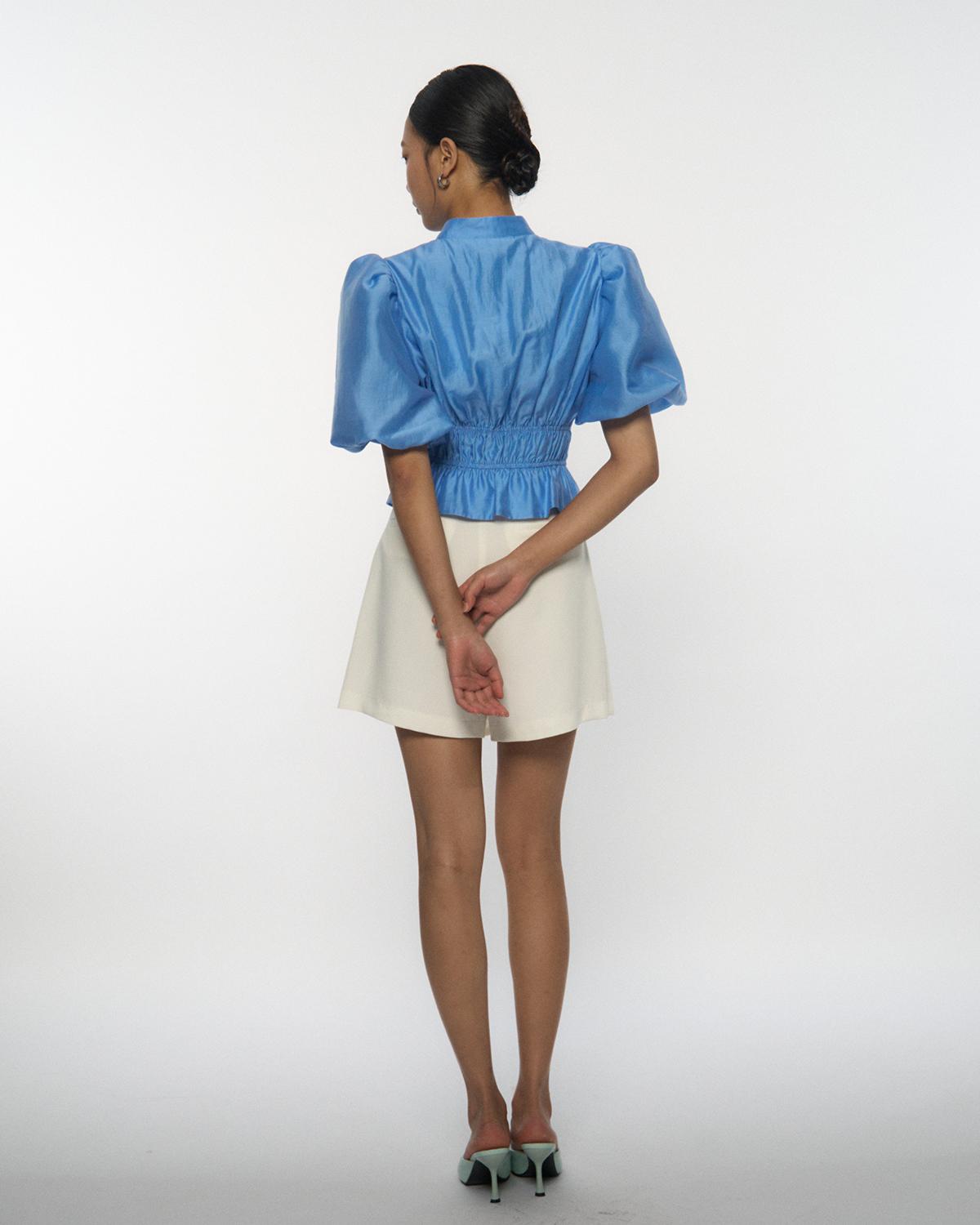 DRESSING PAULA | Puffed-Sleeve Gathered Blouse