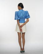 DRESSING PAULA | Puffed-Sleeve Gathered Blouse