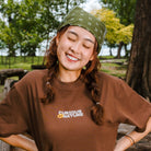 TALKING TOES | Curious by Nature Oversized Tee | Cocoa
