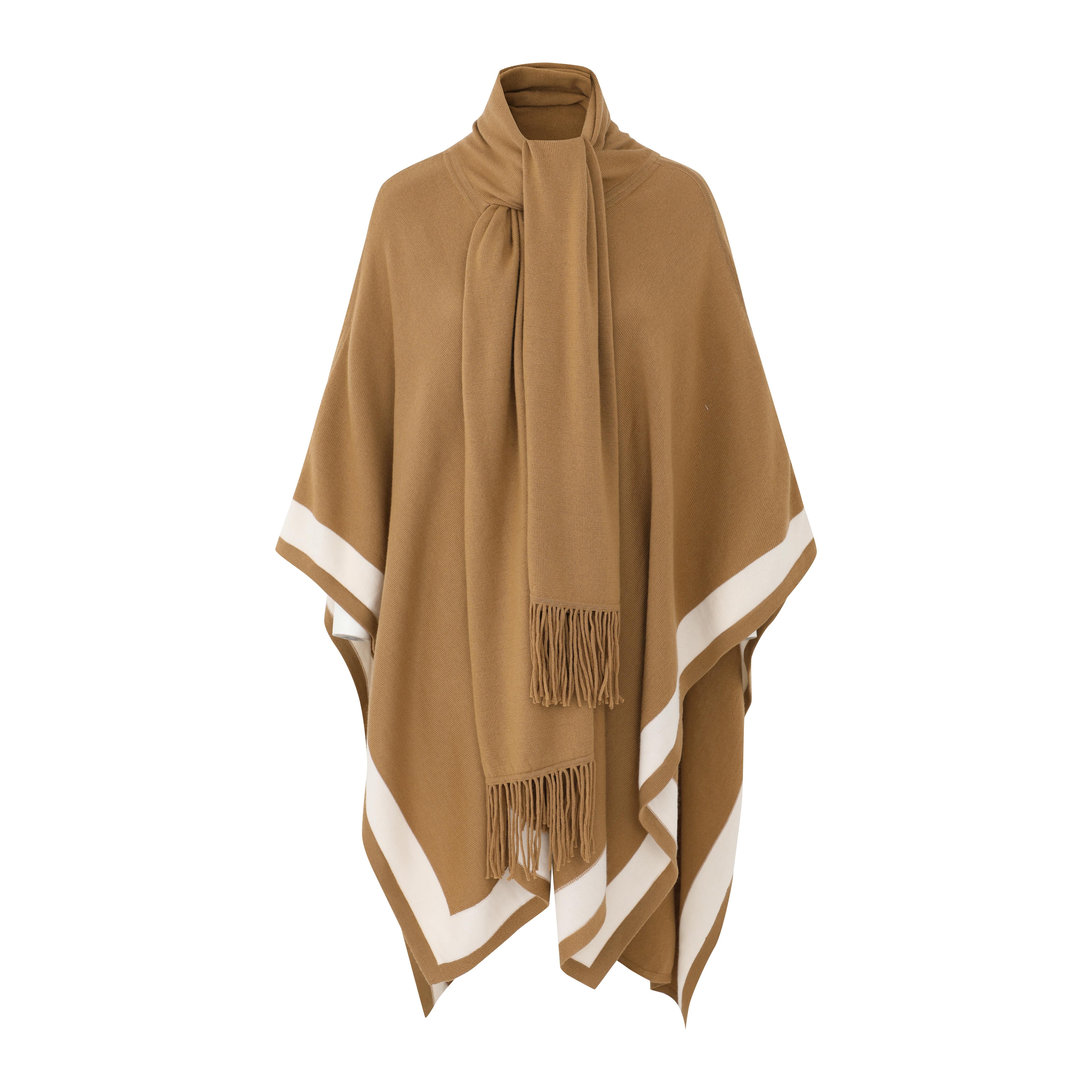 LAYERPLAN | Scarf Collar Wool Cape