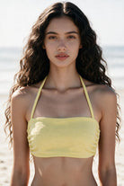 HAI THE LABEL | Teddy Bear Easy-Fit Halter Bandeau Top - Jellyboo Yellow