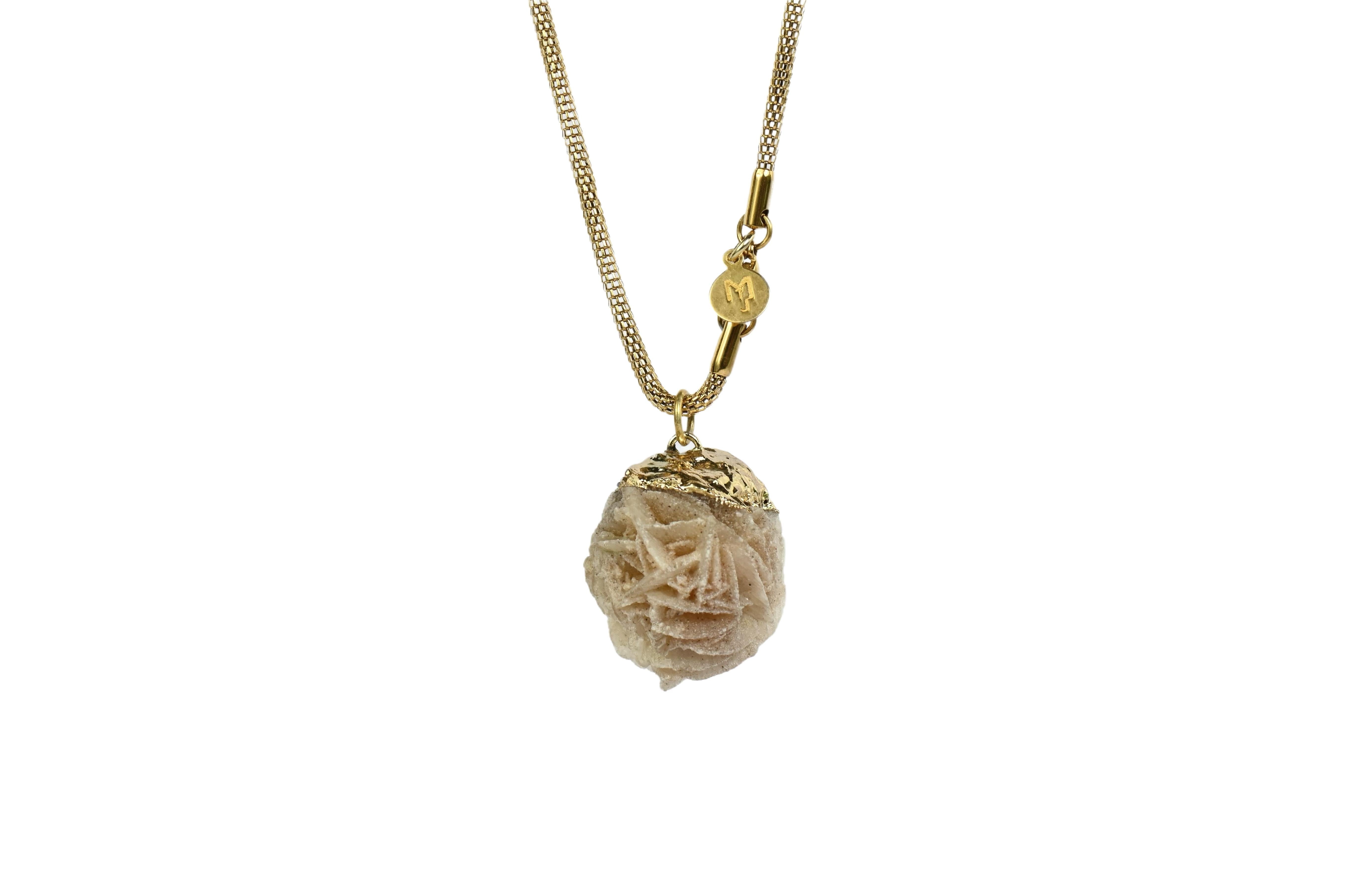 MARILYN TAN JEWELLERY | Desert Rose Natural Gemstone Pendant Necklace In Gold