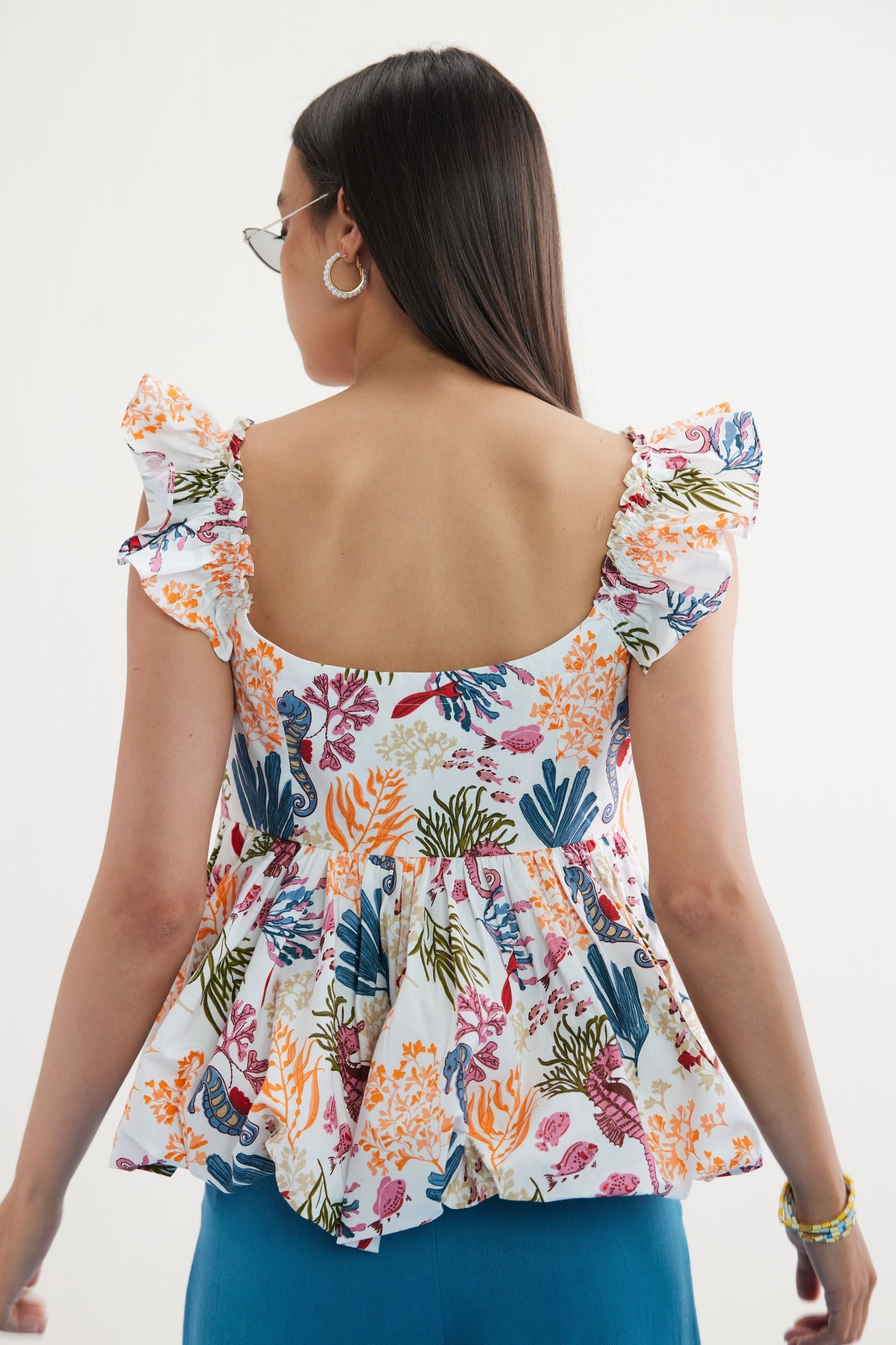 SUI | Coral Life Organic Cotton Blouse