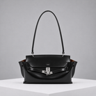 WU HAUS | LE H 42 Black Leather Shoulder Bag