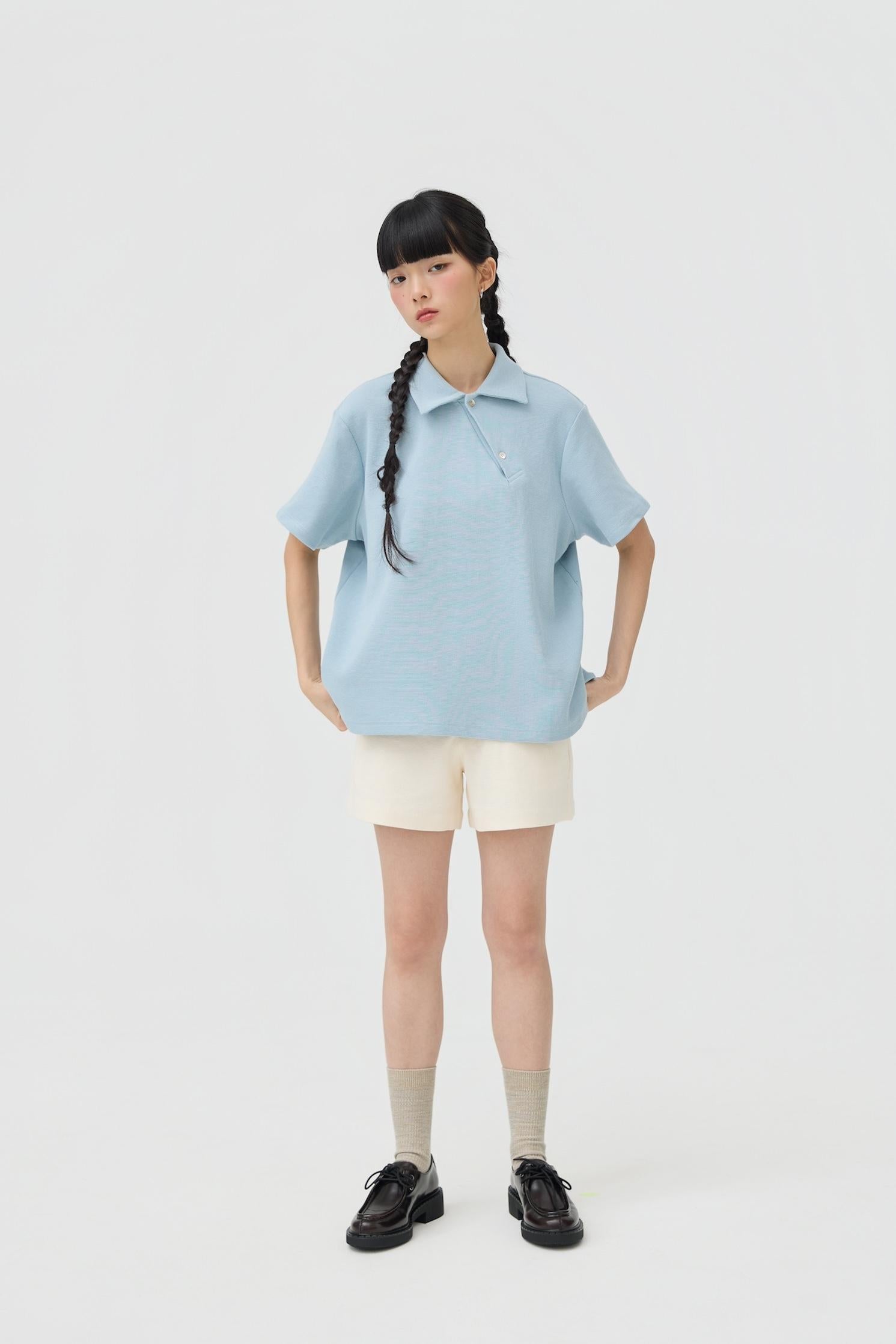 3EIGHTH | Jinwa Knit Tee | Powder Blue