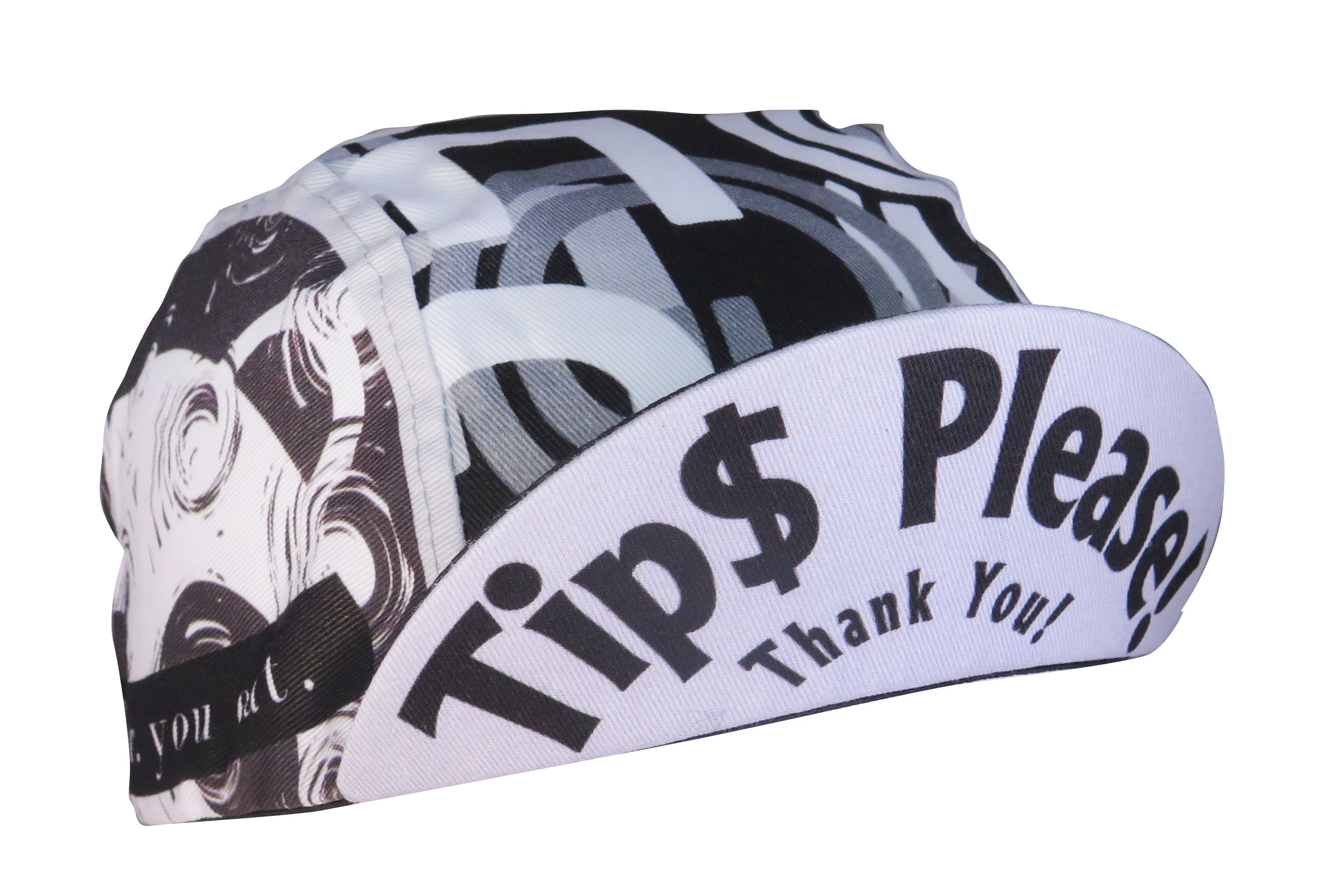 A DESIGN BY TAKACHYA | Cycling Cap - I Am Fast Food Rider (Greyscale)