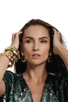 BOHEME BY VERO | Festive Bangle - Green Onyx & Pearls & Zircons