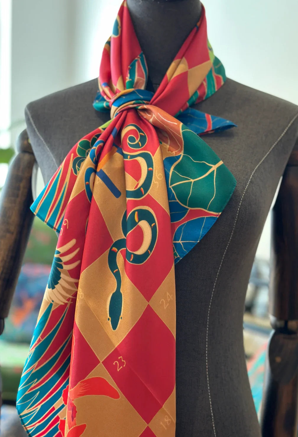 BINARY STYLE | Snake and Ladder Silk Scarf
