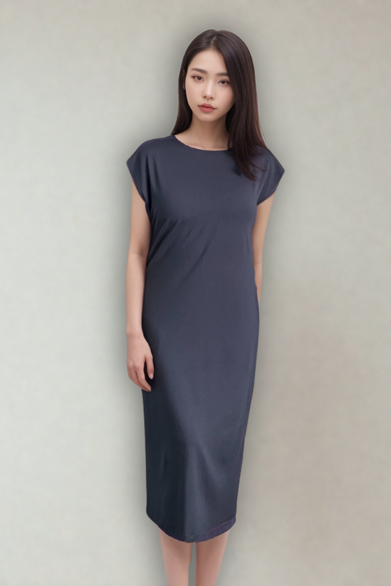 OLIVE BASICS | Ruth Reversible T-shirt Dress