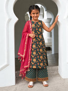 NIMBU | Lana Lily Girls Lace Kurti Palazzo Set