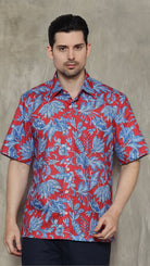 KANZI COLLECTION | Blue Foliage Shirt
