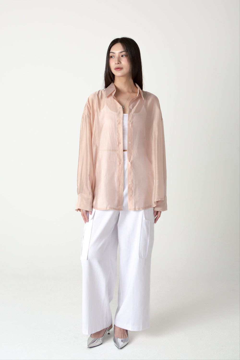 SAERO COLLECTIVE | Malgeun Tencel Shirt | Champagne