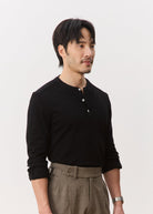 HOUSE OF HOUSE OF ANON PTE. LTD. | Vero Henley Pique Long Sleeve Top