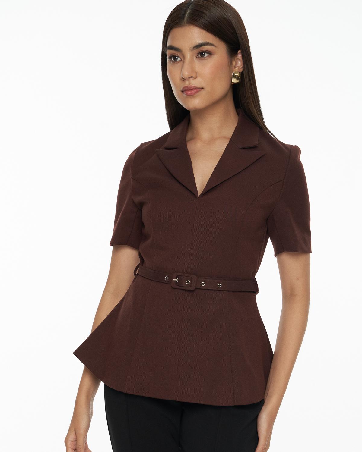 DRESSINGPAULA | Belted Blazer Top