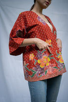 STUDIO GYPSIED | Batik Open Jacket In Anggrek Rose