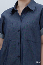 SAERO COLLECTIVE | Denim Short Sleeve Shirt | Blue