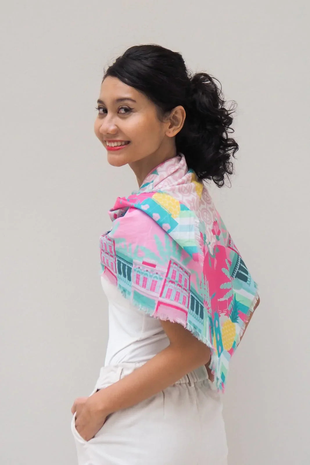 BINARY STYLE | Peranakan Manis 115x115cm Square Scarf