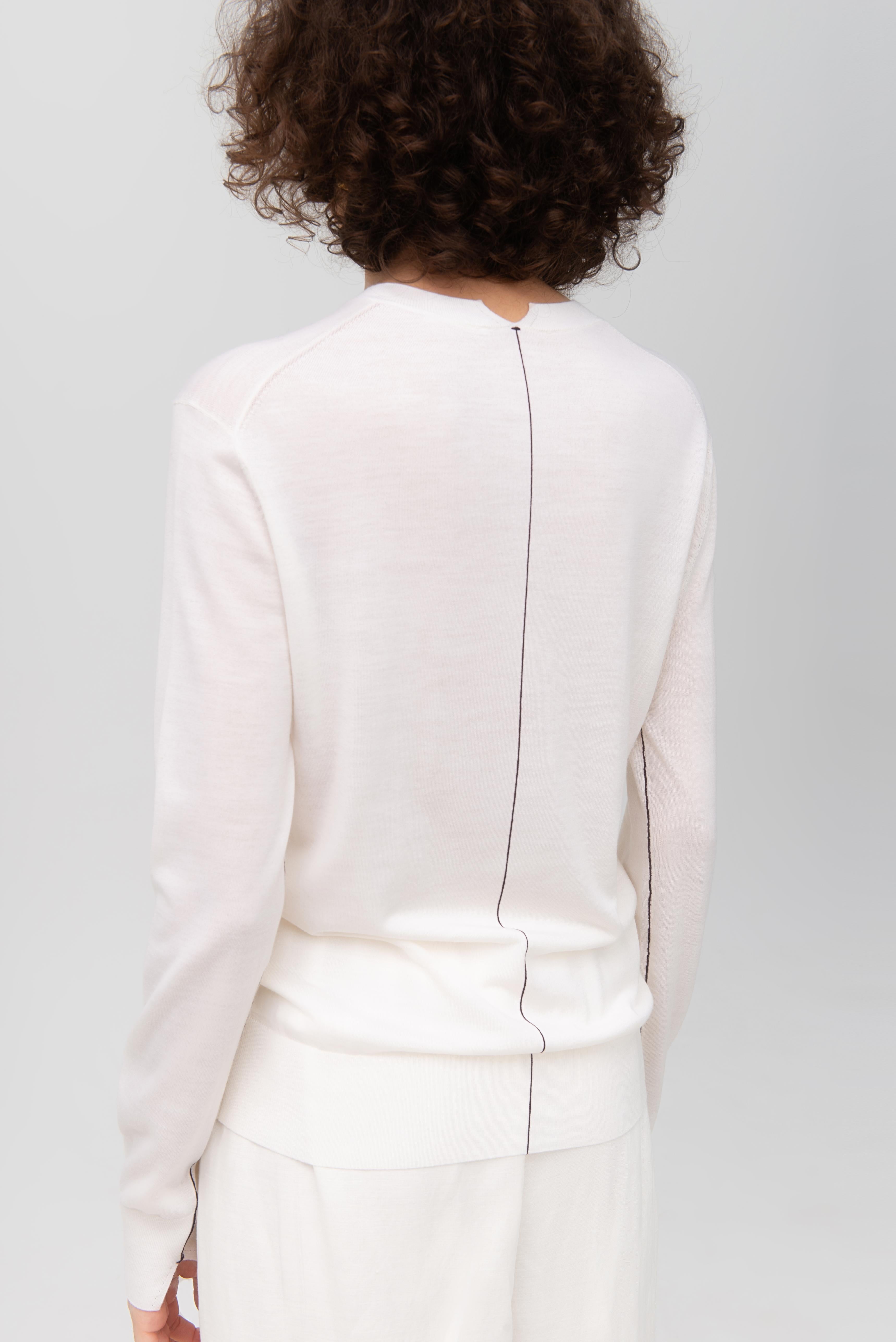 LAYERPLAN | Crew-Neck Wool Top With Scarf