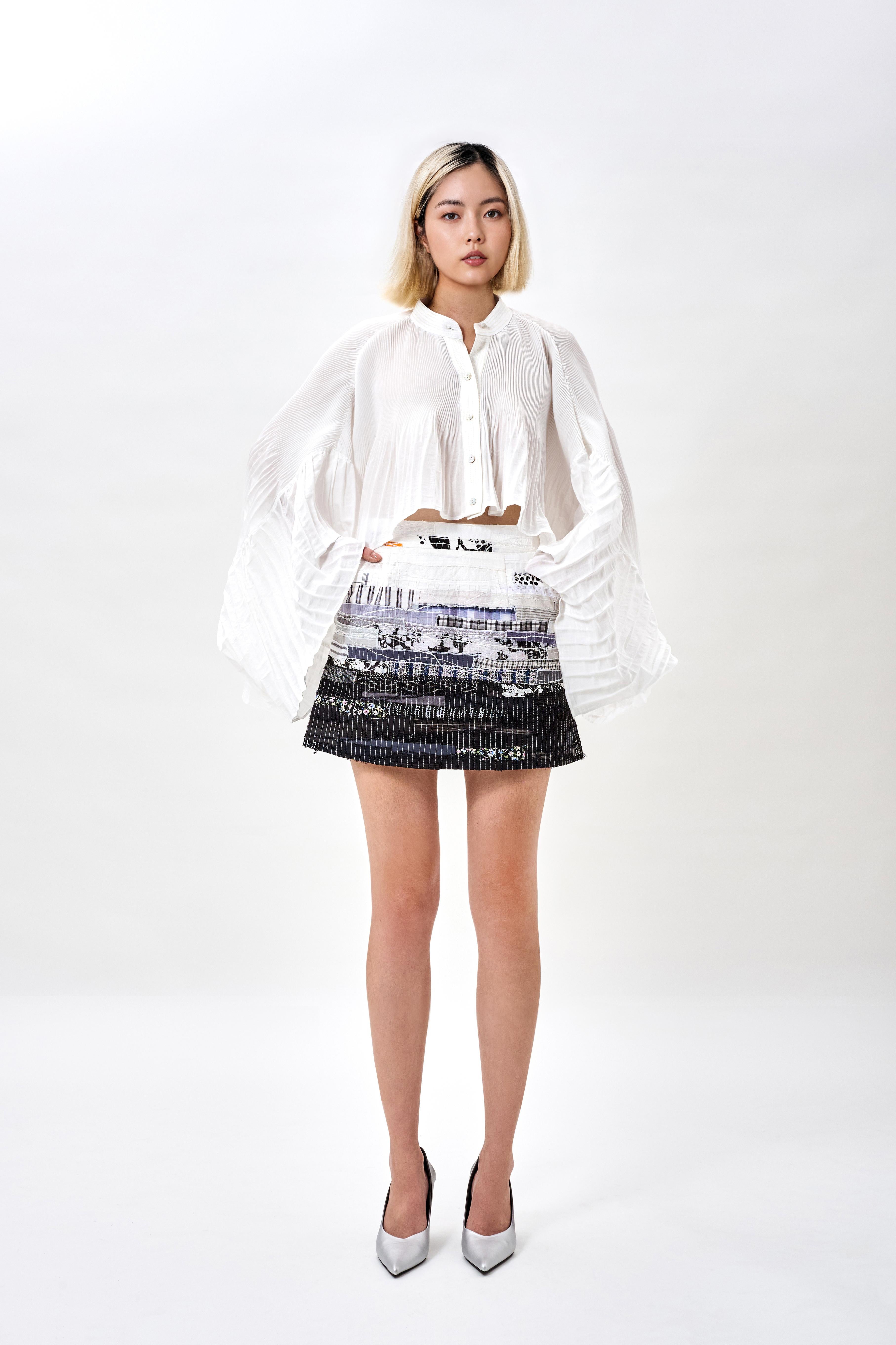 KHAAR | Pleated Crop Top