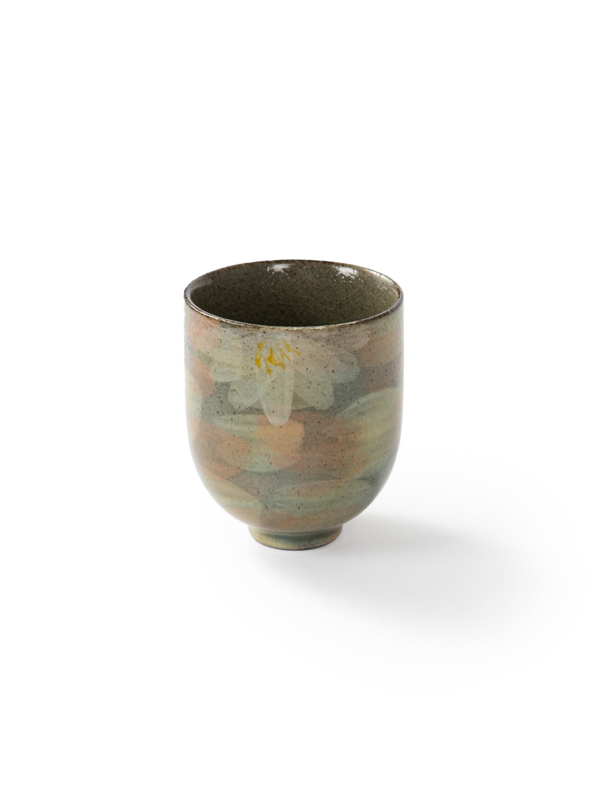 CRAFILAB | Ice Flake Glaze & Daisy Round Teacup