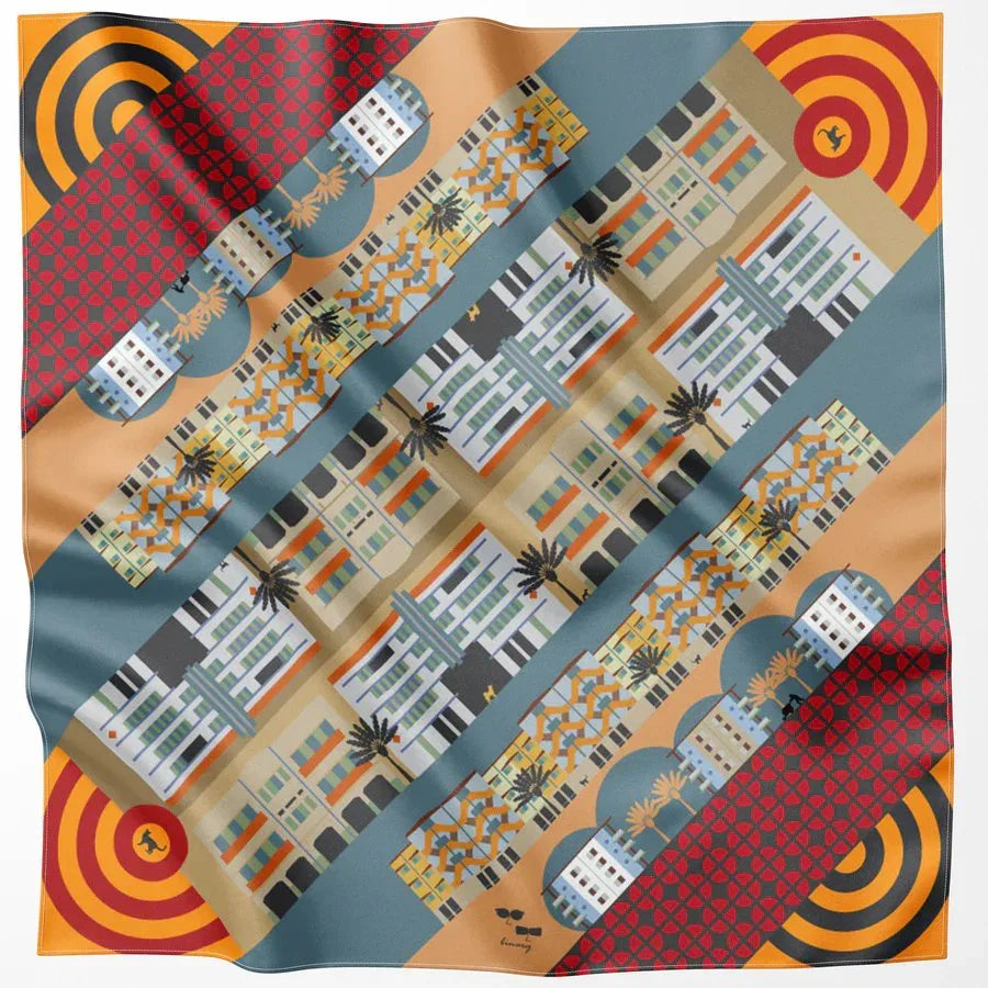 BINARY STYLE | Tiong Bahru Silk Scarf