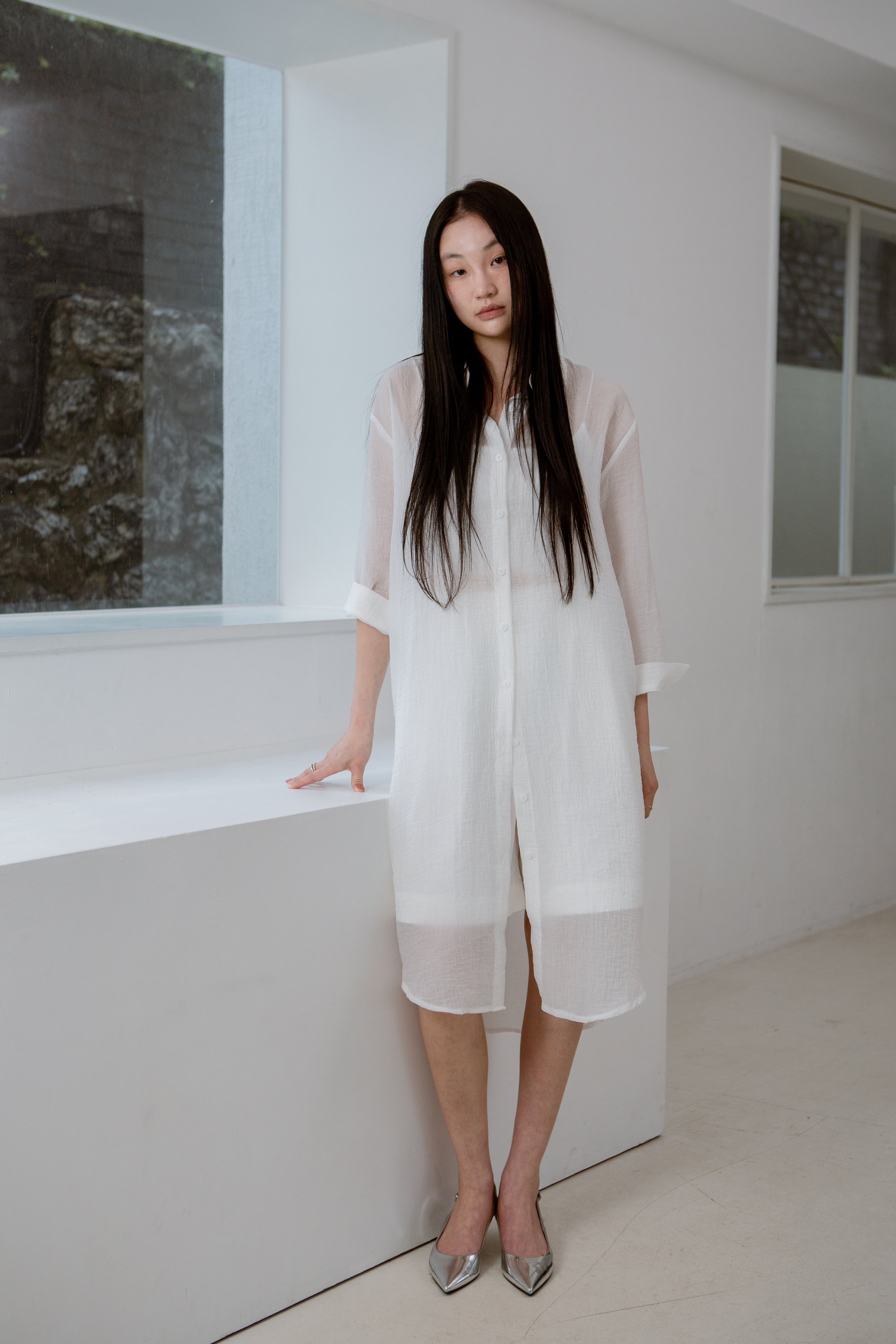 SAERO COLLECTIVE | Oreum Shirt V. 1 [Long Ver.] White