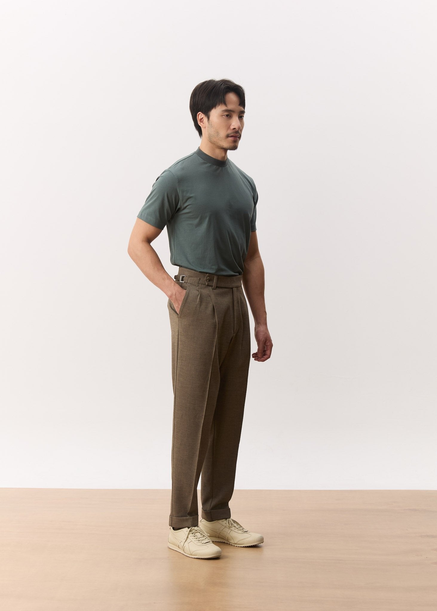 HOUSE OF ANON | Arlo Mock Neck Tee, Jersey